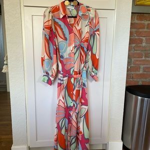 Alexis x Target long sleeve button midi dress. Size small.